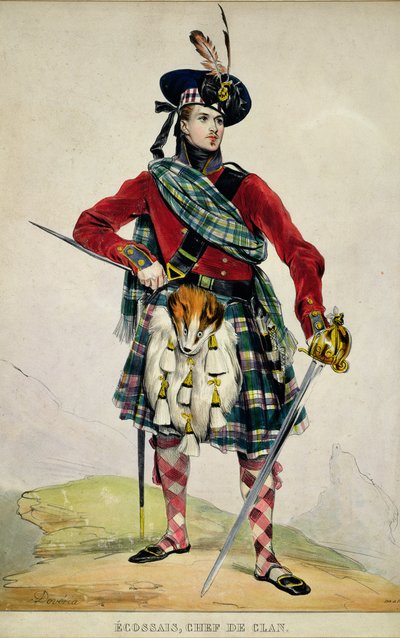 Chief of a Scottish Clan by Eugene Deveria